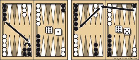 Backgammon mixed roll